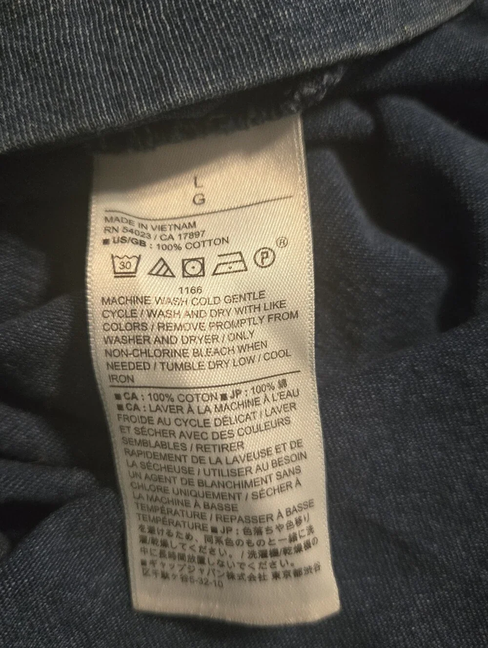 Banana Republic Men’s Blue Solid Crew Neck Pocket Cotton Knit T-Shirt L